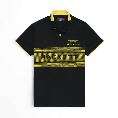 Hackett London Premium Black R Polo Shirt